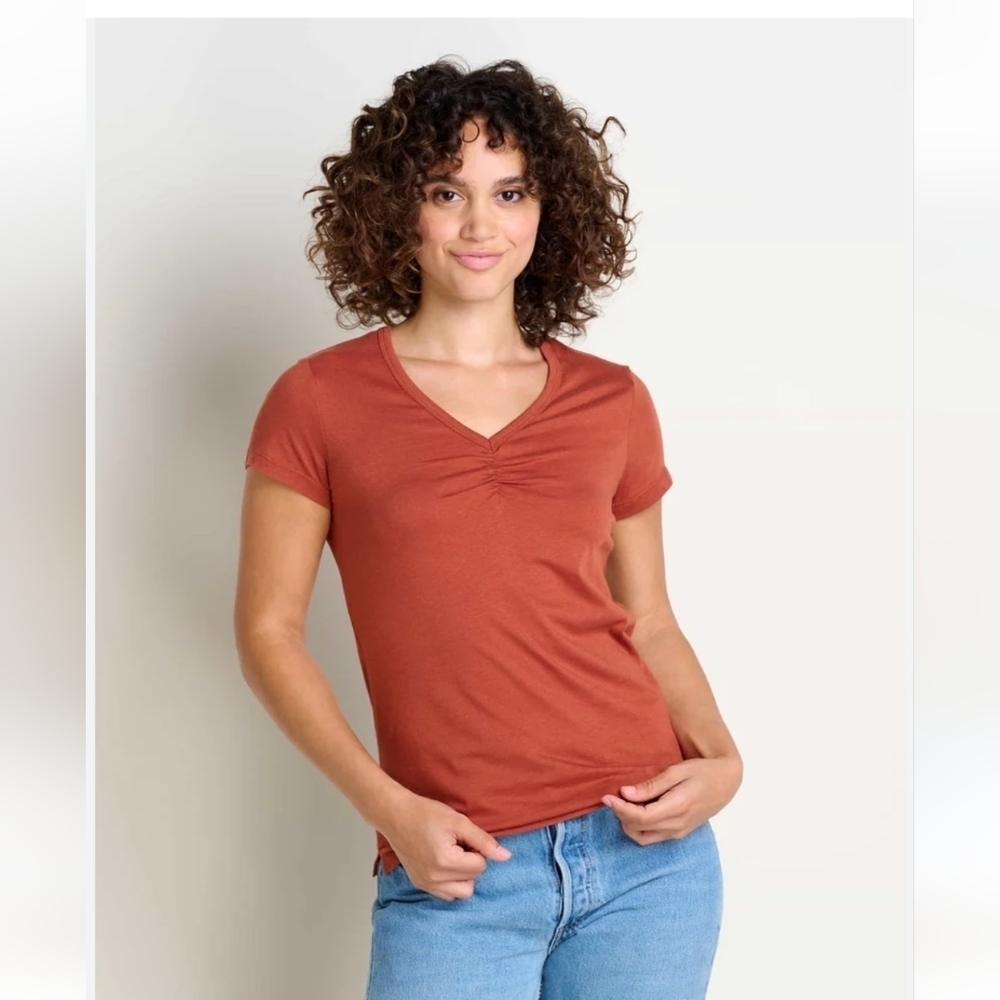 1X rust orange Tshirt soft comfortable every day shirt plus size tee cute casual